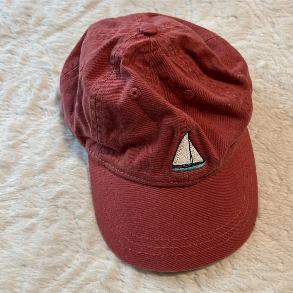 NWT J. Crew Rust Embroidered Sailboat Cap Baseball Cap Summer Vacation One Size